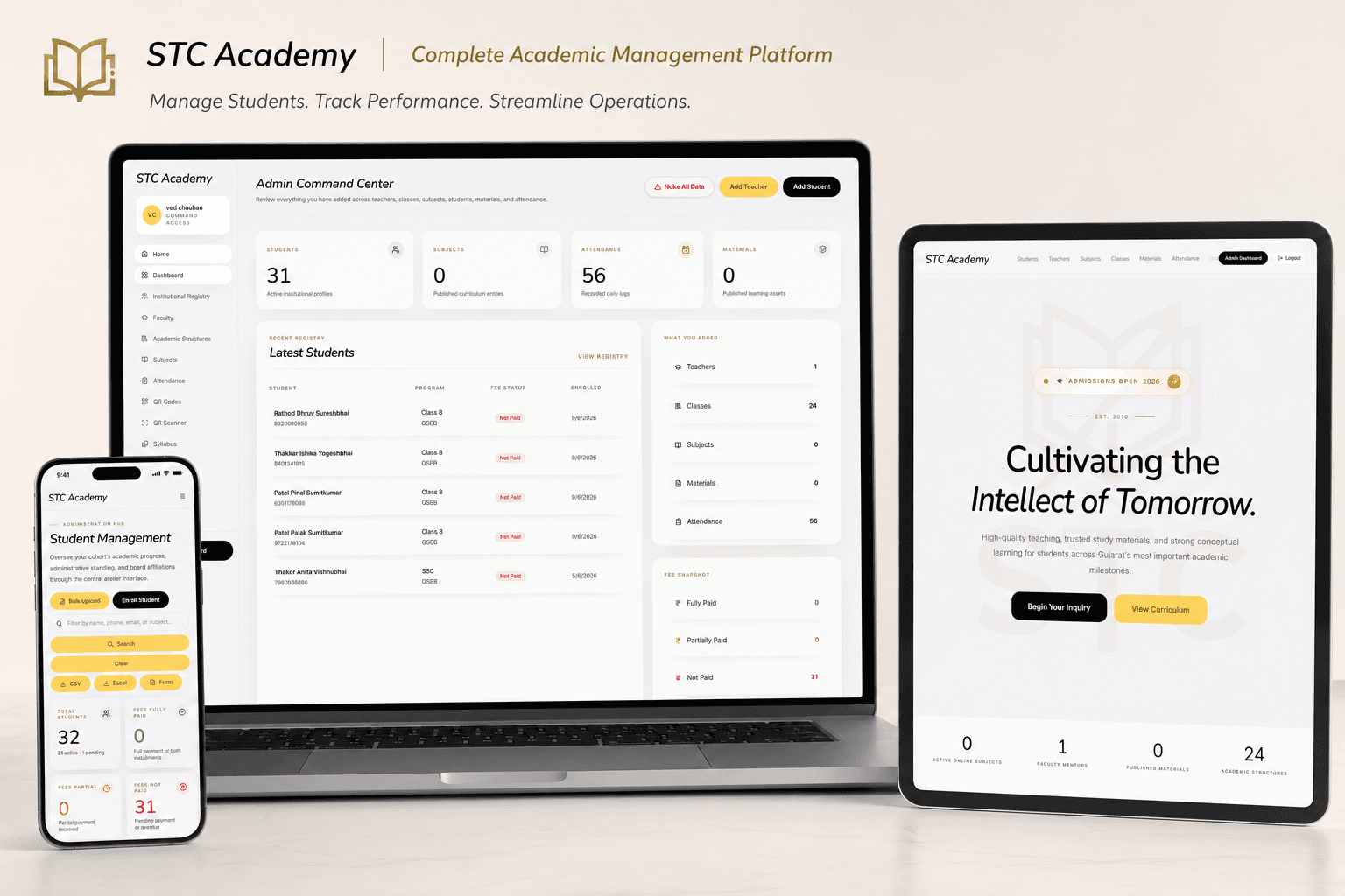 STC Academy — live application, stc.vercel.app